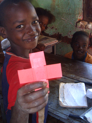 X-pentomino in een school in Key Afer