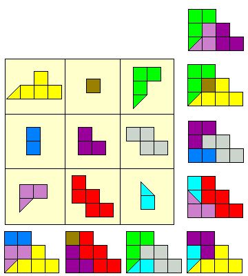 magisch vierkant W pentomino